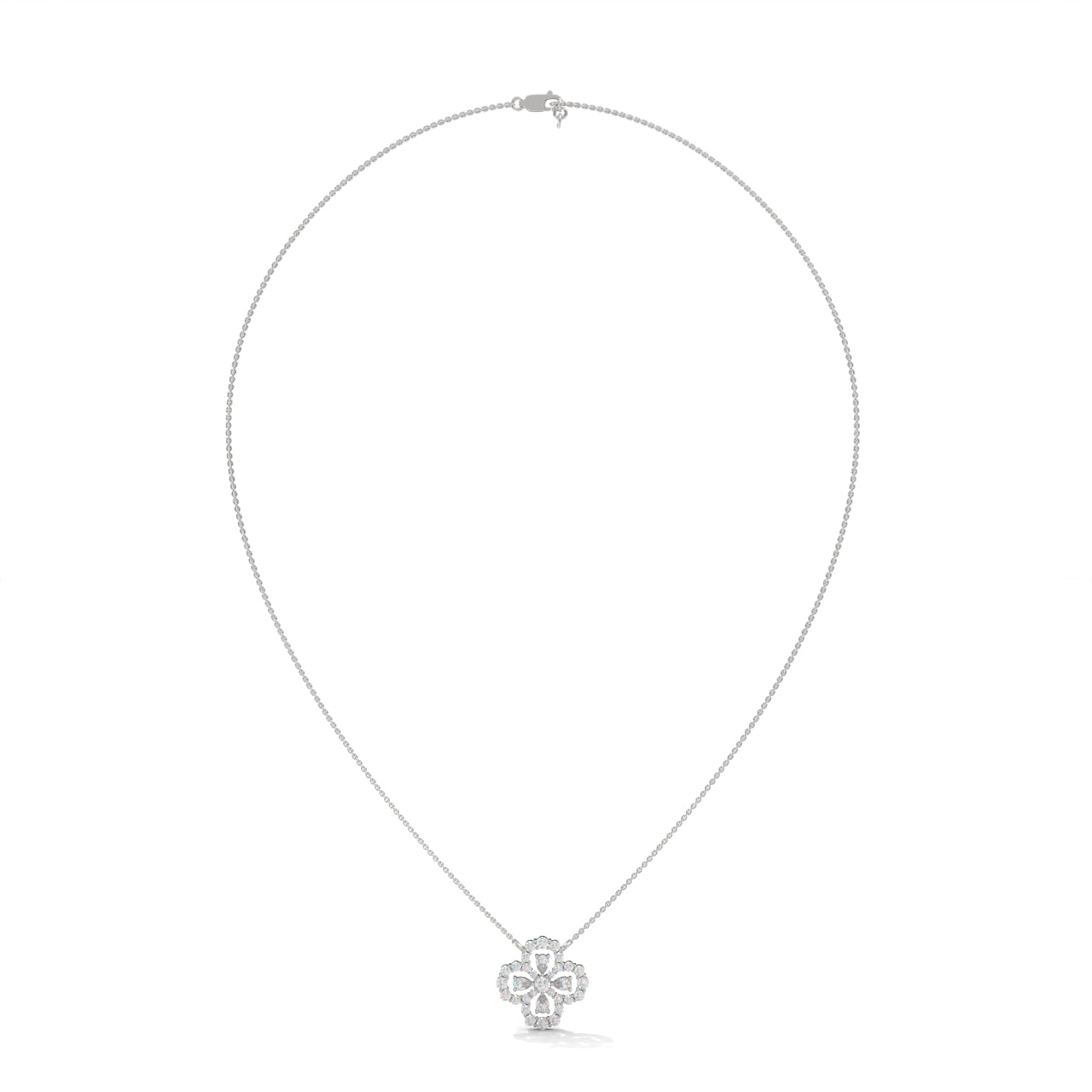 Delicate Flower Silver Necklace