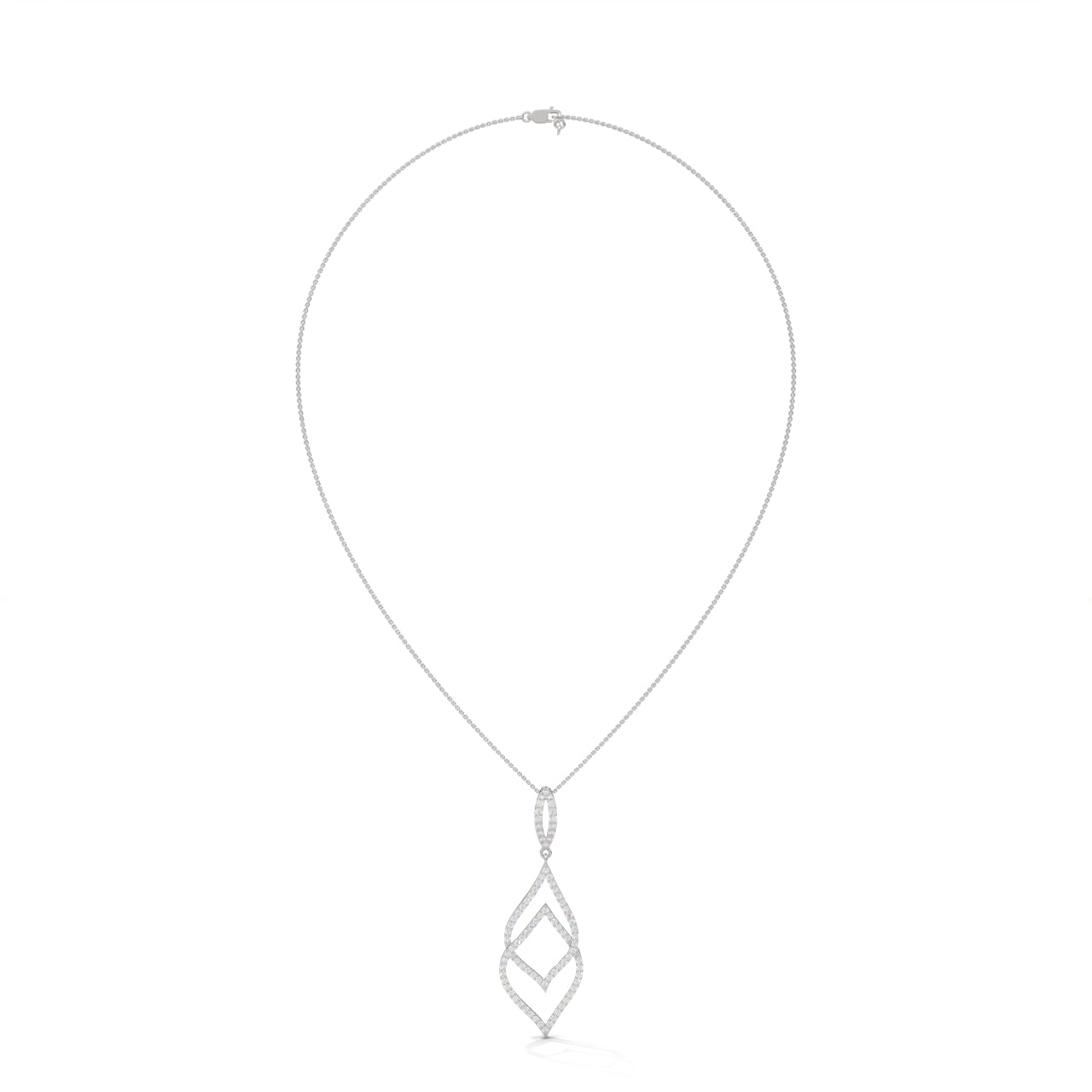 Minimalist Twisted Silver Chain Necklace For Daily Wear