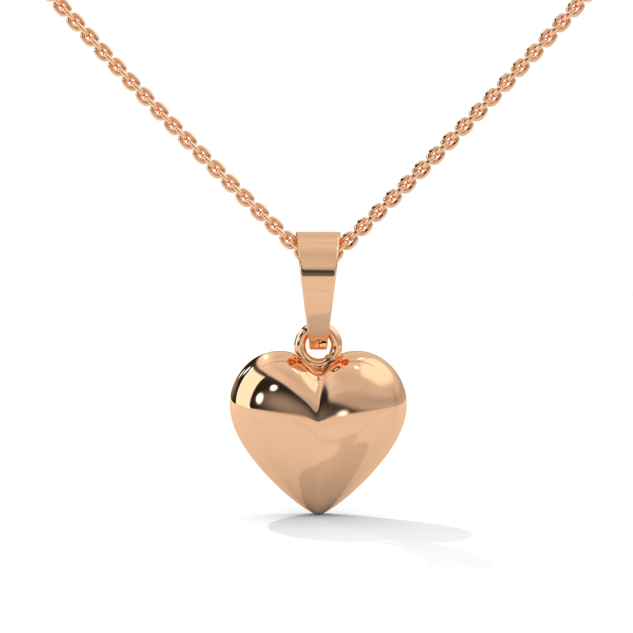 Love Dazzling Heart Silver Necklace