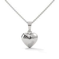 Love Dazzling Heart Silver Necklace