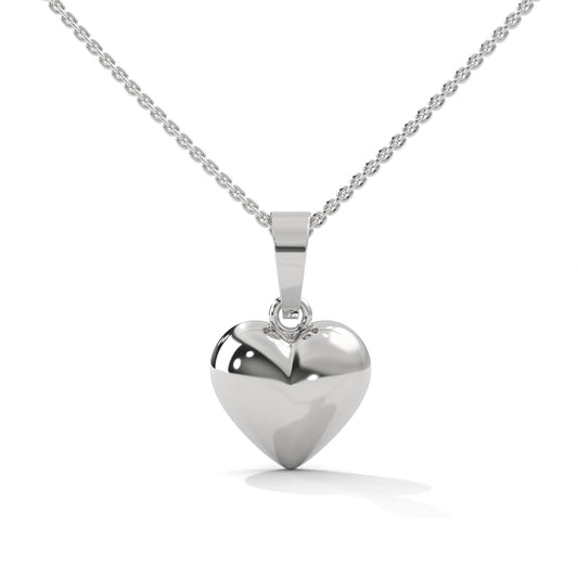 Love Dazzling Heart Silver Necklace