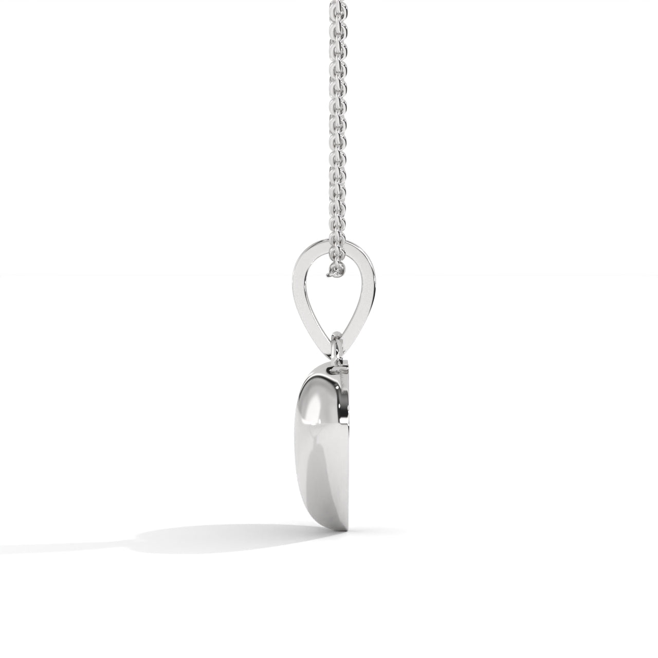 Love Dazzling Heart Silver Necklace