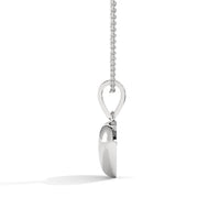 Love Dazzling Heart Silver Necklace