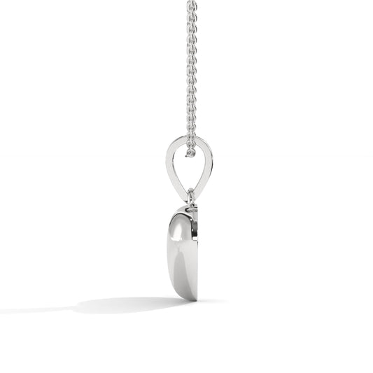 Love Dazzling Heart Silver Necklace
