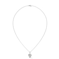 Love Dazzling Heart Silver Necklace
