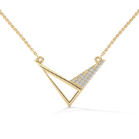 Minimalist 925 Sterling Silver Triangles Necklace
