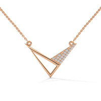 Minimalist 925 Sterling Silver Triangles Necklace