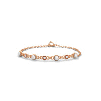 Round Pearl Daily Were Silver Bracelet
