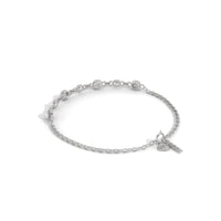 Round Pearl Daily Were Silver Bracelet