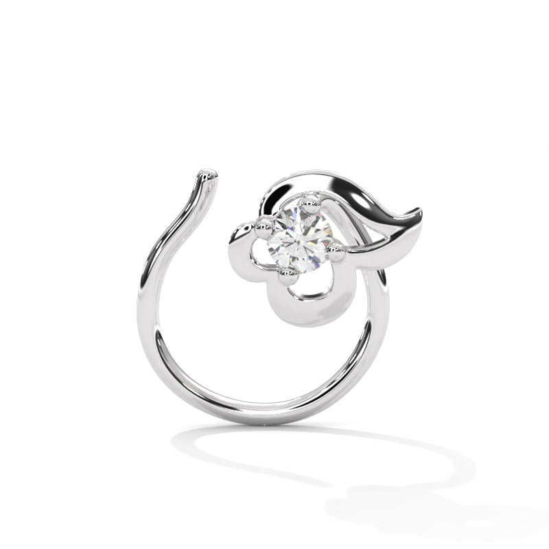 Tiny Floral Silver Nose Pin