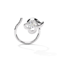 Tiny Floral Silver Nose Pin