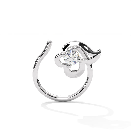 Tiny Floral Silver Nose Pin