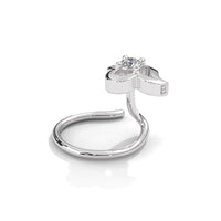Tiny Floral Silver Nose Pin