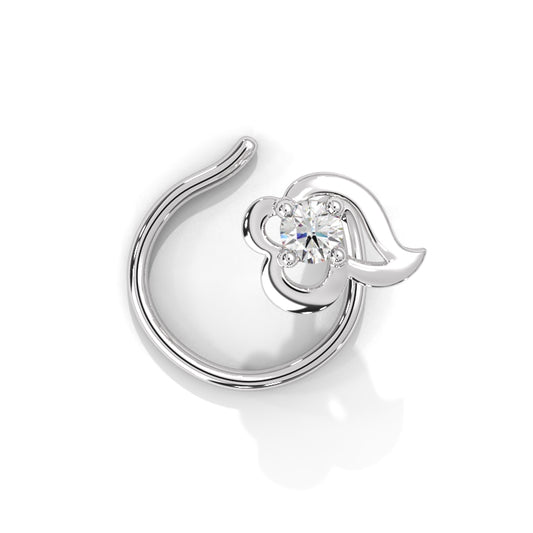 Tiny Floral Silver Nose Pin