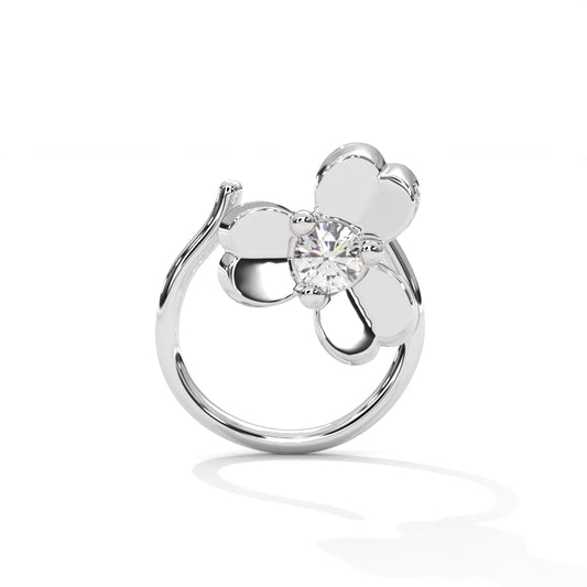 Entangled Heart Sterling Silver Nose Pin
