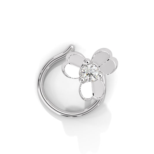 Entangled Heart Sterling Silver Nose Pin
