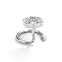 Minimalist Gemstone Silver Nose Pin For Women