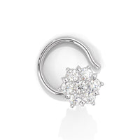 Minimalist Gemstone Silver Nose Pin For Women