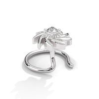 Floral Cluster Silver Nose Pin