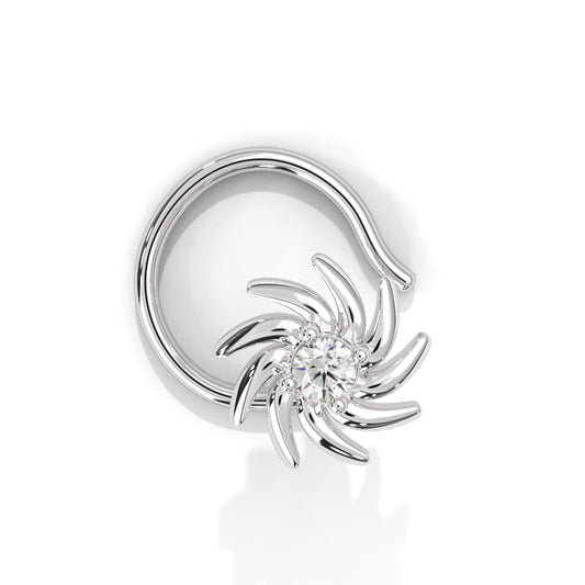 Floral Cluster Silver Nose Pin