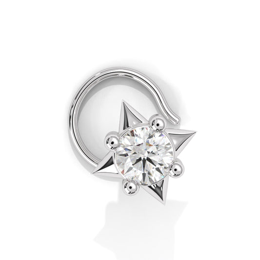 Star Sparkling Deliciated 925 Silver Nose Pin