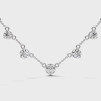 Silver Plated Cubic Zirconia Silver Nacklace