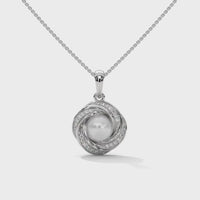 Pearl Twist Silver Necklace