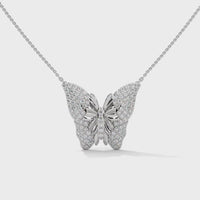 Silver Butterfly Necklace For Women