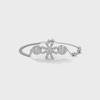 Snowflake Diamond Silver Bracelet