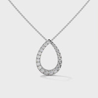 Elegant Silver Necklace| Diamond Pendant | Gift For Her