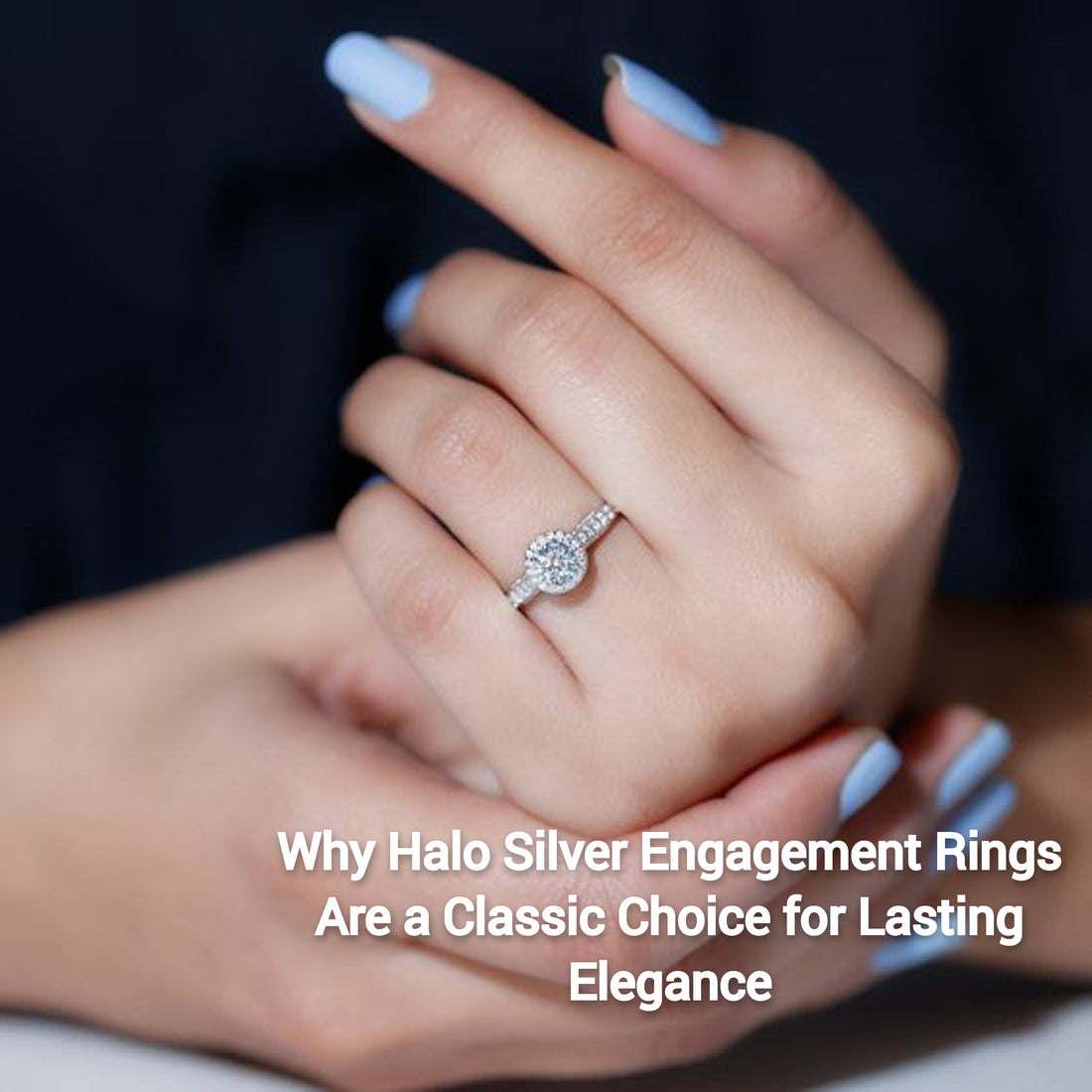 halo silver engagement rings