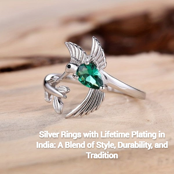 Silver Rings with Lifetime Plating in India