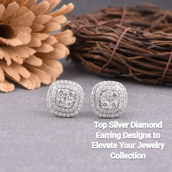 silver diamond earrings