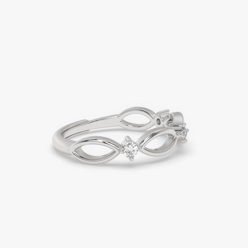 Celestara 925 Sterling Silver Vivre Adjustable Ring