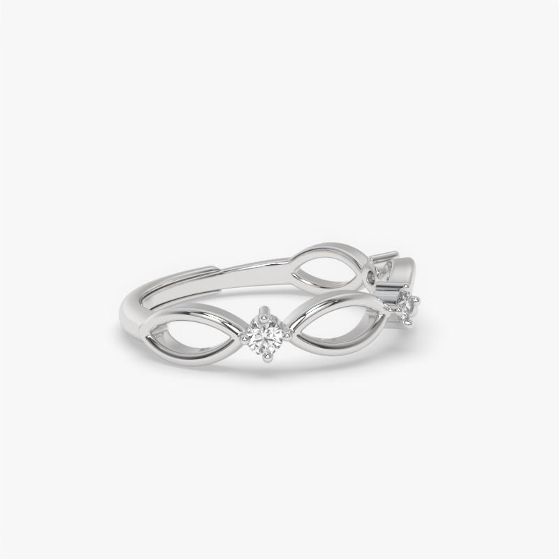 Celestara 925 Sterling Silver Vivre Adjustable Ring