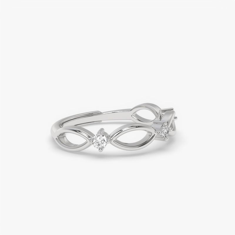 Celestara 925 Sterling Silver Vivre Adjustable Ring