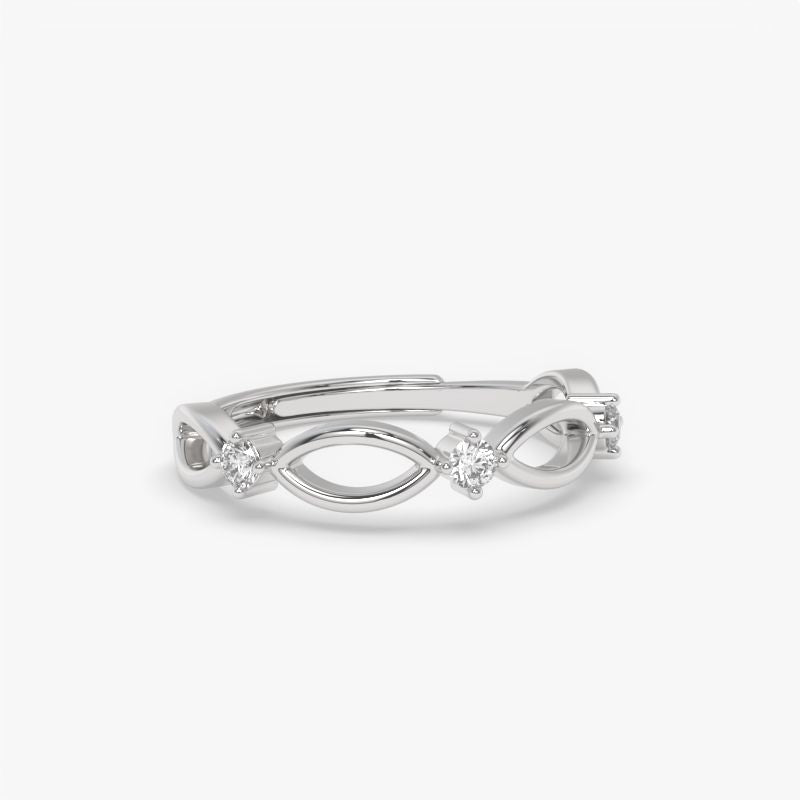 Celestara 925 Sterling Silver Vivre Adjustable Ring