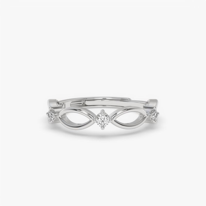 Celestara 925 Sterling Silver Vivre Adjustable Ring