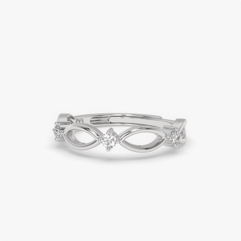 Celestara 925 Sterling Silver Vivre Adjustable Ring