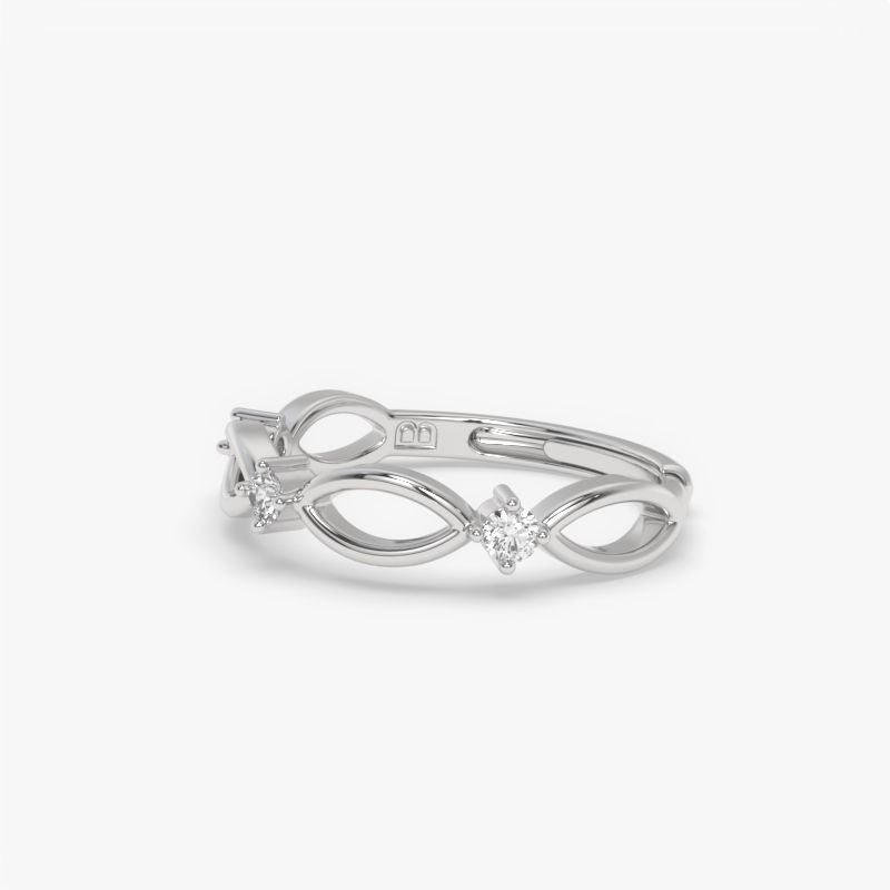 Celestara 925 Sterling Silver Vivre Adjustable Ring