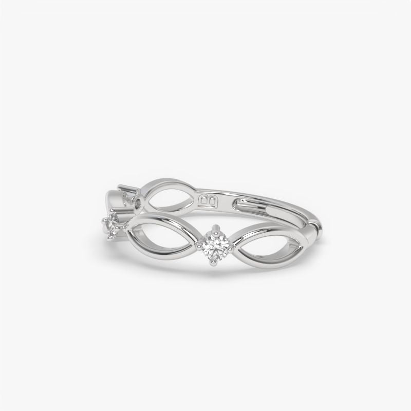 Celestara 925 Sterling Silver Vivre Adjustable Ring