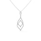 Simple Silver Diamond Pendant