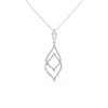 Simple Silver Diamond Pendant