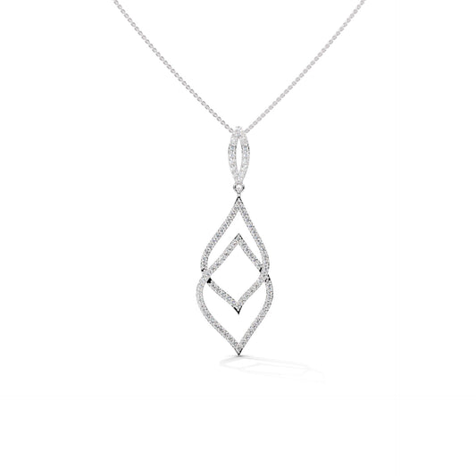 Simple Silver Diamond Pendant