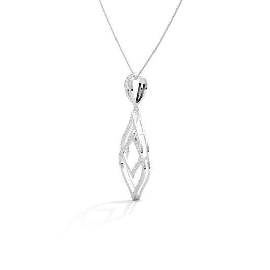 Simple Silver Diamond Pendant