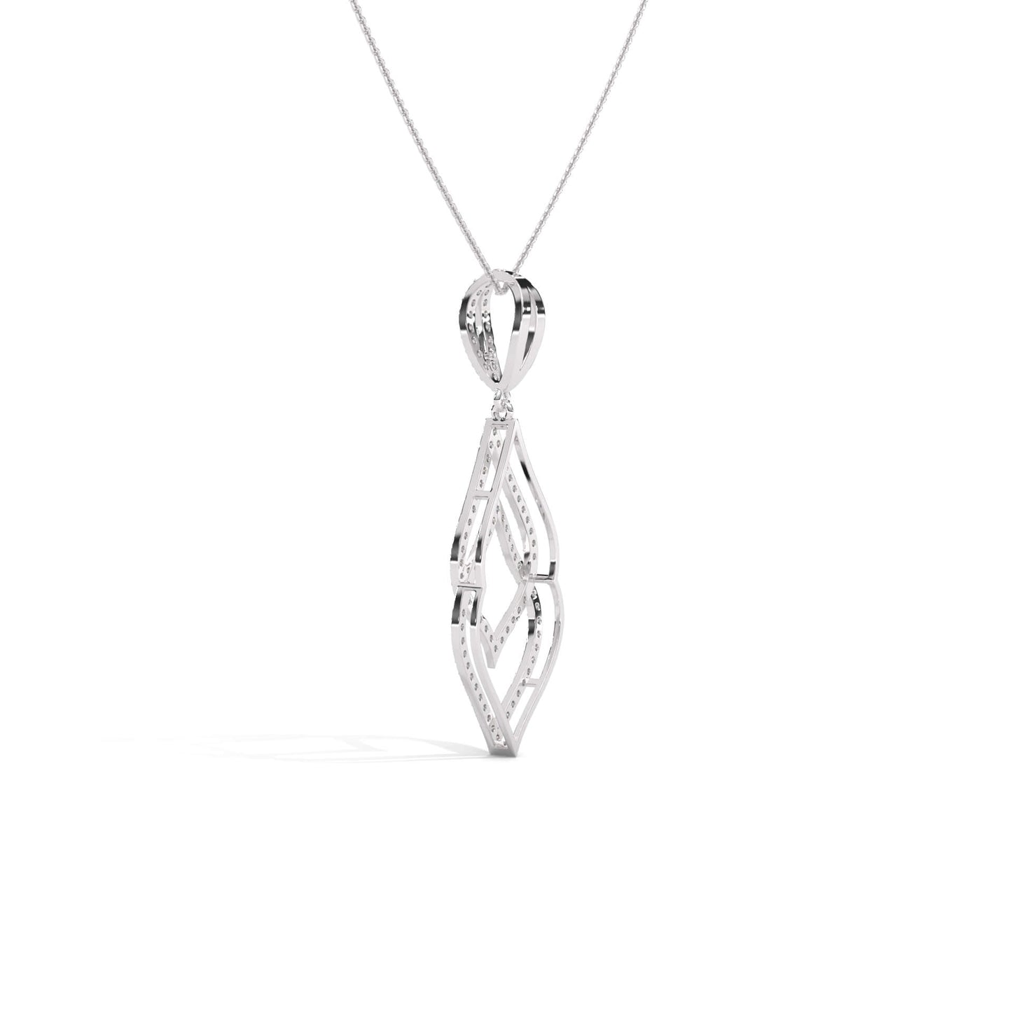 Simple Silver Diamond Pendant