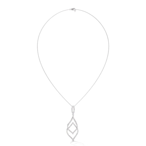 Simple Silver Diamond Pendant