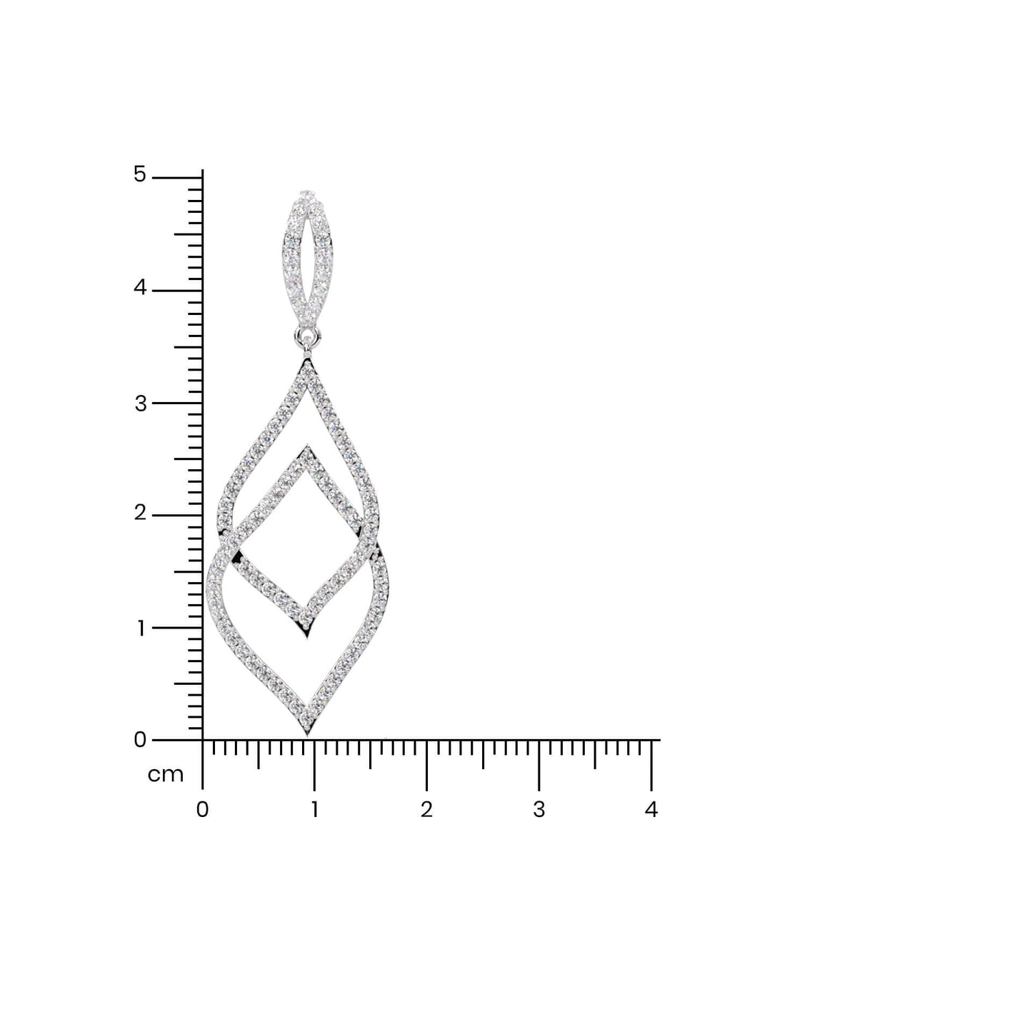 Simple Silver Diamond Pendant