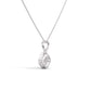 Princess Diamond Halo Silver Pendant