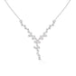 Cubic Zirconia Diamonds Silver Pendant Charm Necklace